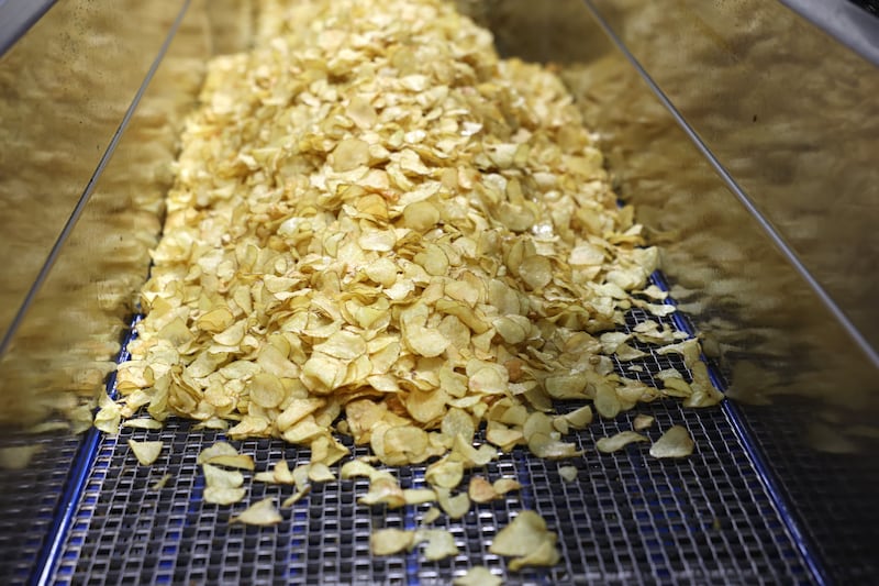 The potato to crisp process at Keogh's facility takes nine minutes. Photograph: Dara Mac Dónaill/The Irish Times