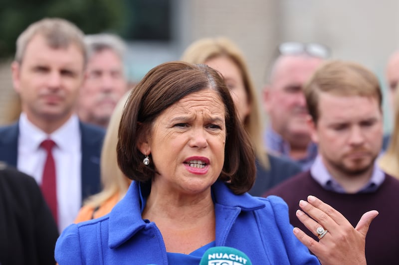 Sinn Féin president Mary Lou McDonald. Photograph: Dara Mac Dónaill / The Irish Times