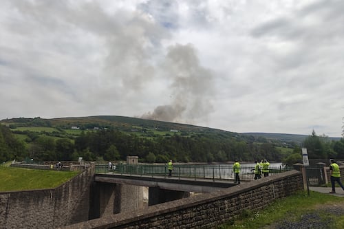 Dramatic images: Helicopter needed to tackle large gorse fire in Dublin mountains