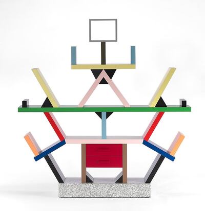 A rare first edition Memphis Milano Carlton bookcase, valued at €16,000