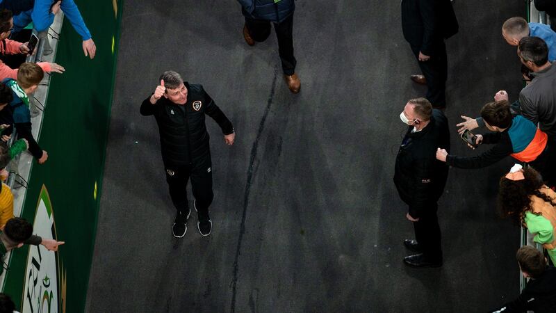 Republic of Ireland manager Stephen Kenny and his team have the backing of the Irish fans. Photograph: Ben Brady/Inpho