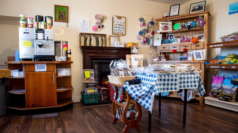 The installation of a second-hand bookshop and a tea and coffee machine are among the upgrades that the Courtmacsherry Community Shop has seen since it first opened. Photograph: Daragh Mc Sweeney/Provision