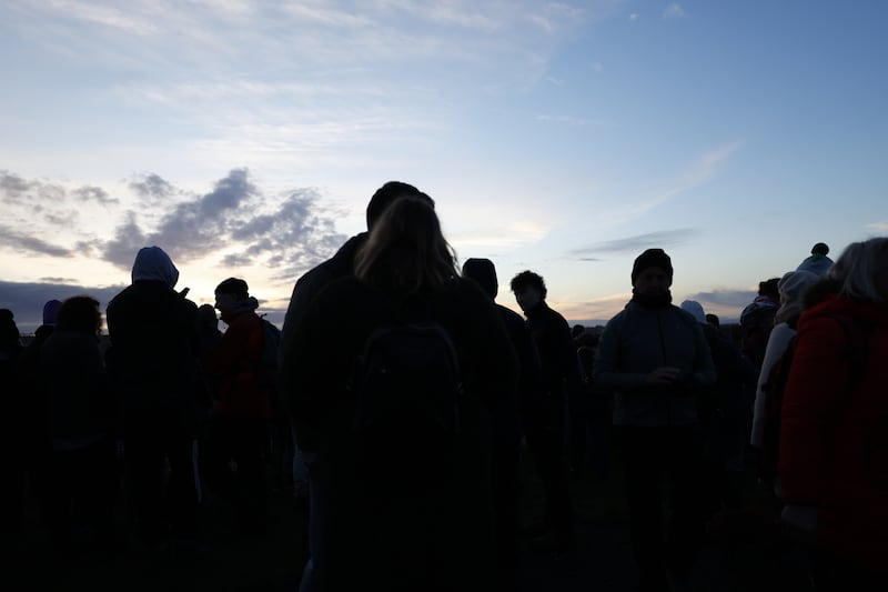 The Winter Solstice at Newgrange, Bru na Boinne on Sunday at dawn.  Photograph Nick Bradshaw / The Irish Times

