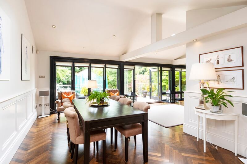 Dining area attached to the living room.