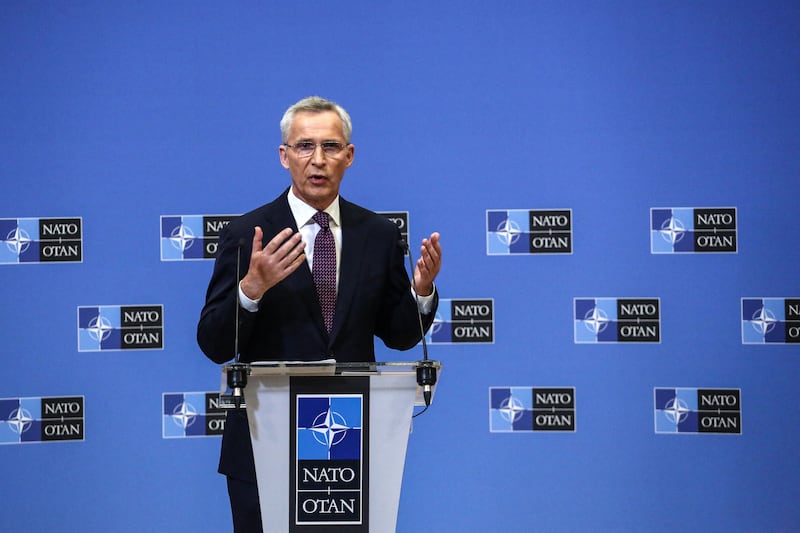 Nato secretary general Jens Stoltenberg speaking at a press conference in Brussels on June 15th. Photograph: Valeria Mongelli/AFP via Getty Images