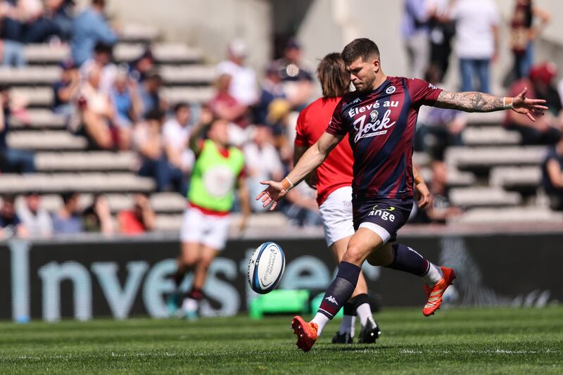 Matthieu Jalibert starts at outhalf for Bordeaux. Photograph: Ben Brady/Inpho