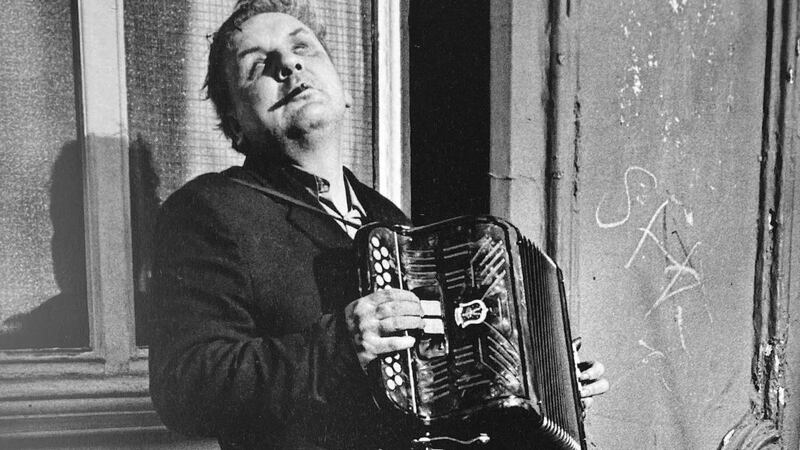 Bob, a blind Irish accordion player, Portobello Road 1975. Photograph: MarkÃ©ta LuskaÄ?ovÃ¡