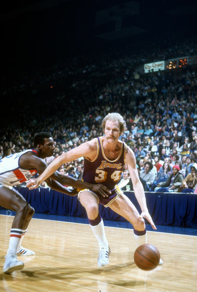 Stan Love in action for the LA Lakers circa 1975. Photograph: Focus on Sport/Getty Images