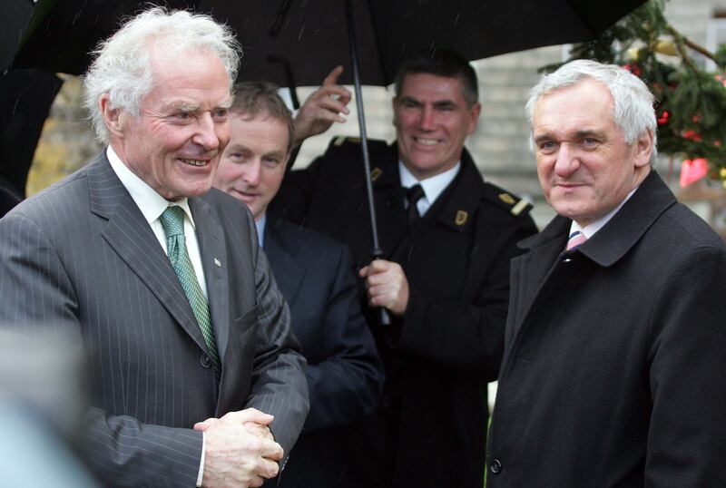 Former taoiseach Bertie Ahern and ceann comhairle Rory O'Hanlon. Photograph: Colin Keegan