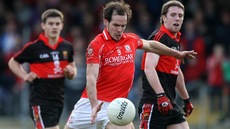 Paul Kinnerk in action for Monaleen in a Munster club football quarter-final against UCC in 2011. Photograph: Dan Sheridan/Inpho