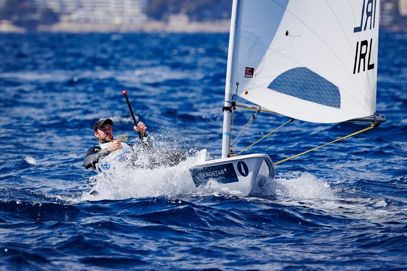 Finn Lynch representing National Yacht Club competing in the ILCA7 Men's event (formerly the Laser Standard class) at the 51st Trofeo Princesa Sofia for Olympic Sailing classes in Palma, Mallorca. 
Photograph:  David Branigan/Oceansport