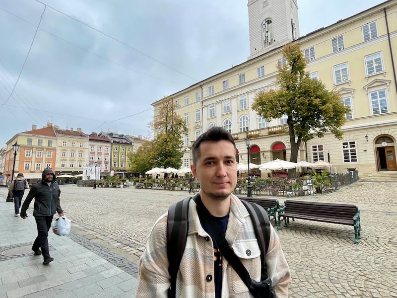 Vitaliy, an IT worker in Lviv, says President Trump's tirades against Ukrainian counterpart Volodymyr Zelenskiy only serve to strengthen the latter's support among his own people. Photograph: Daniel McLaughlin