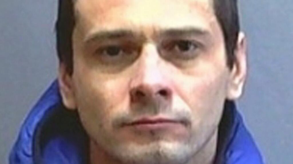 Sergei Pomazun, a former convict, who is the main suspect of a shooting in Belgorod in south-east Russia. Photogrpah: Russian Interior Ministry of Belgorod region