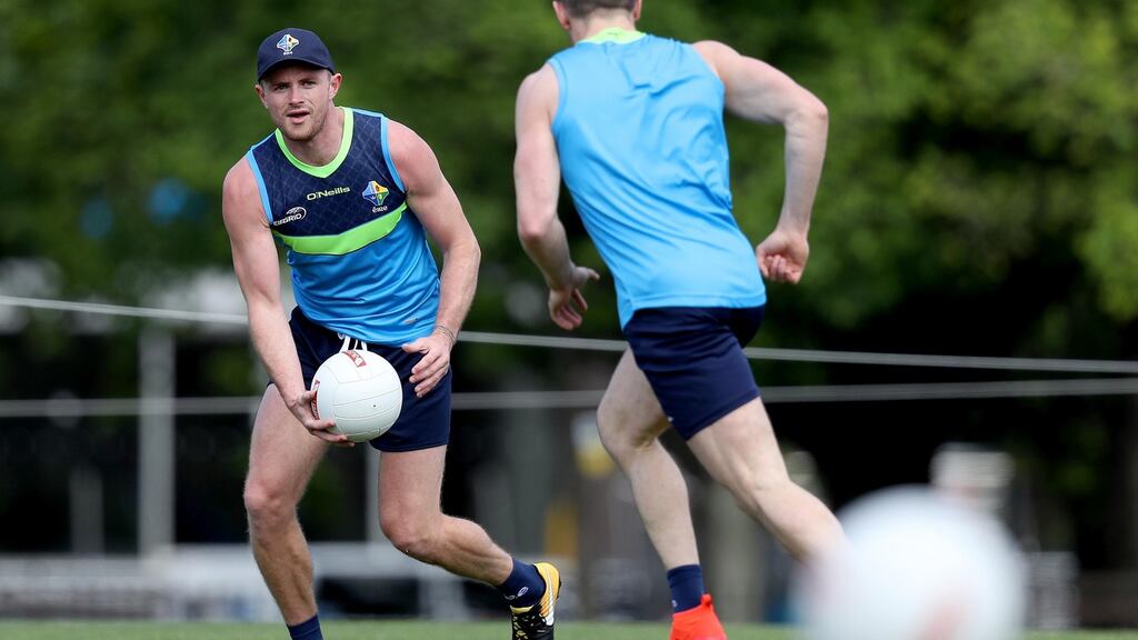 Ireland ’s Pearce Hanley had to leave the pitch in Adelaide because of a suspected fracture in his hand. Photograph: Inpho