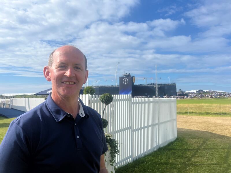 Brian McDermott, from Moville, Co Donegal at the Open Championship, Portrush. Photograph: Freya McClements