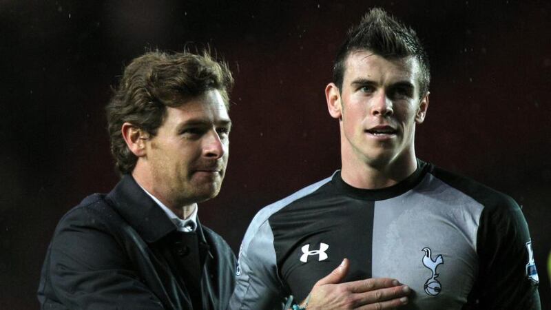 Tottenham Hotspur’s manager Andre Villas Boas and Gareth Bale.   Photograph: PA Wire