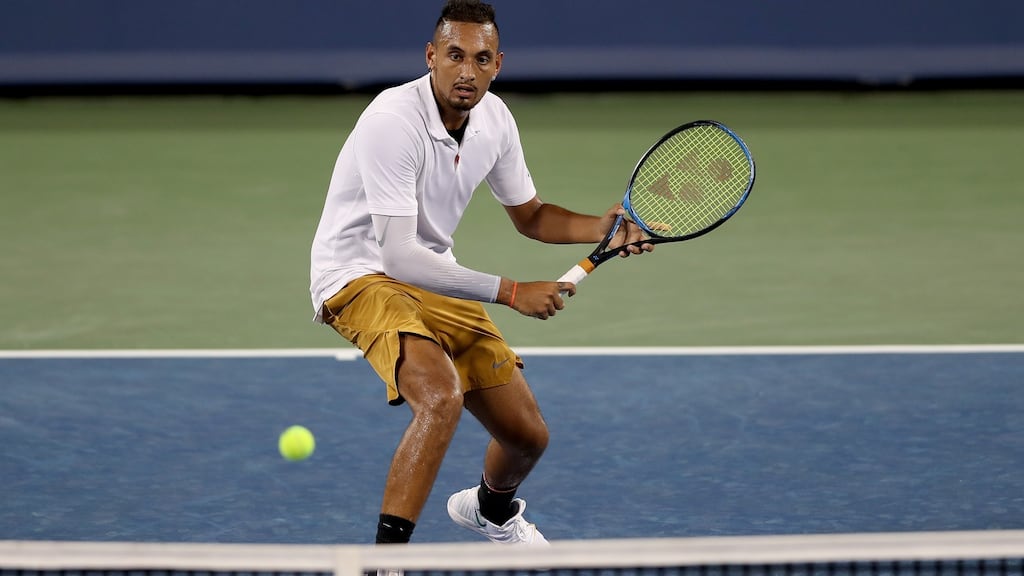 Nick Kyrgios has been hit with fines totalling $113,000 after clashing with Irish umpire Fergus Murphy in Cincinnati. Photograph: Matthew Stockman/Getty Images