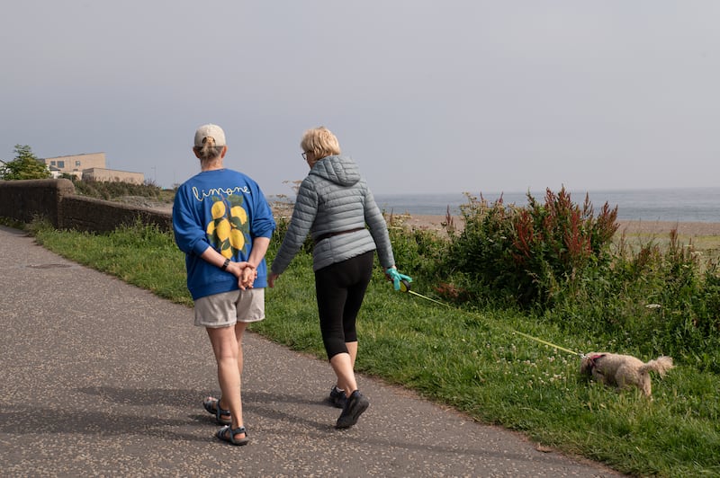 Walkers along Greystones' coast. Photo: Natalia Campos