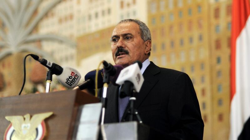 Former Yemeni president Ali Abdullah Saleh, who was killed by Houthi rebels on Monday. Photograph: Samuel Aranda/The New York Times
