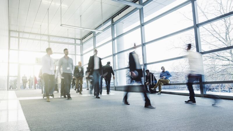 A new Passme app and wristband would  allow passengers to relax and make the best use of their available time at the airport. Photograph: Getty Images