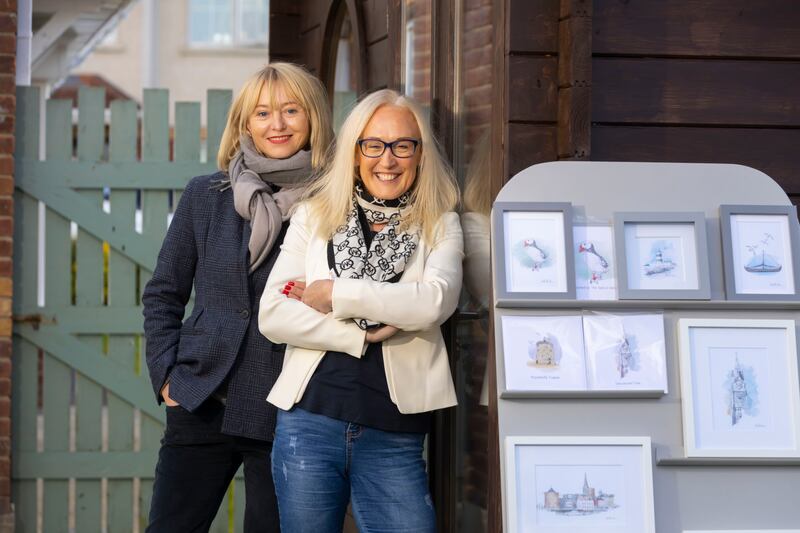 Nataliia Slyusar and Lucy Somers of Sisters Ink in Waterford city: 'If you have an idea, if you have a lovely hope of a job, you do not need to be afraid.' Photograph: Patrick Browne