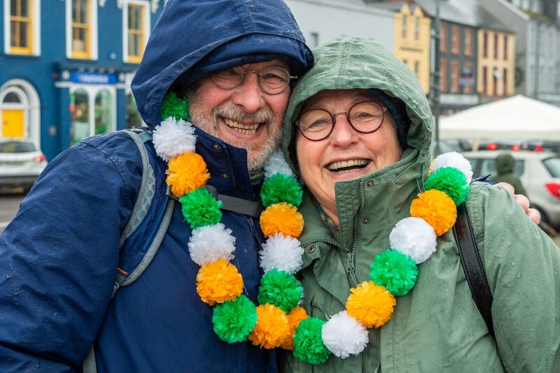 Michael and Michaela Lebe from Germany at the Bantry parade. Photograph: Andy Gibson