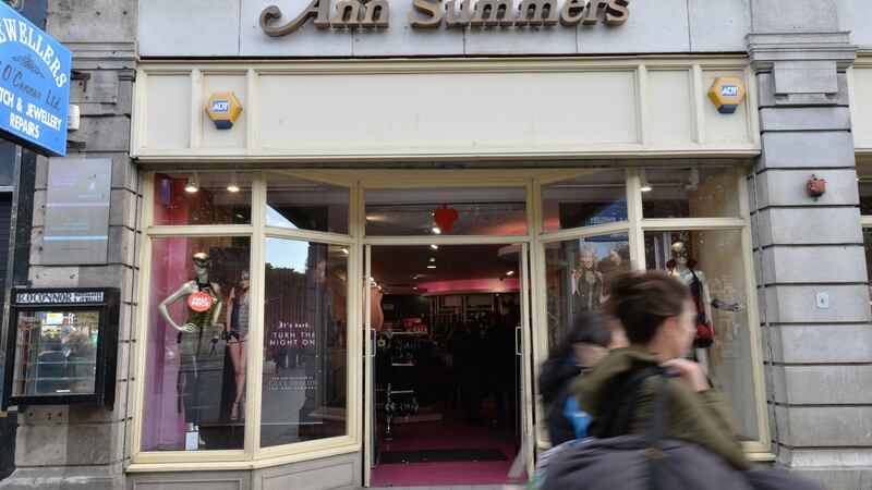 Ann Summers “pleasure emporium” on O’Connell Street, Dublin: the shop  is on the letting market through agents BNP Paribas Real Estate for €350,000