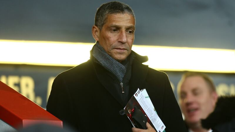 Chris Hughton returns to the dugout with Nottingham Forest. Photograph: Jordan Mansfield/Getty