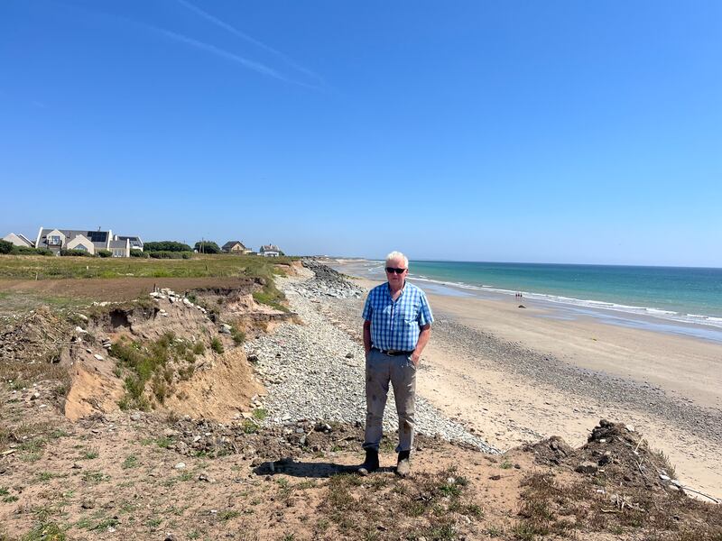 John Byrne on the edge of his farmland at Ballygrangans, Kilmore, Co Wexford. Photograph: Steven Carroll