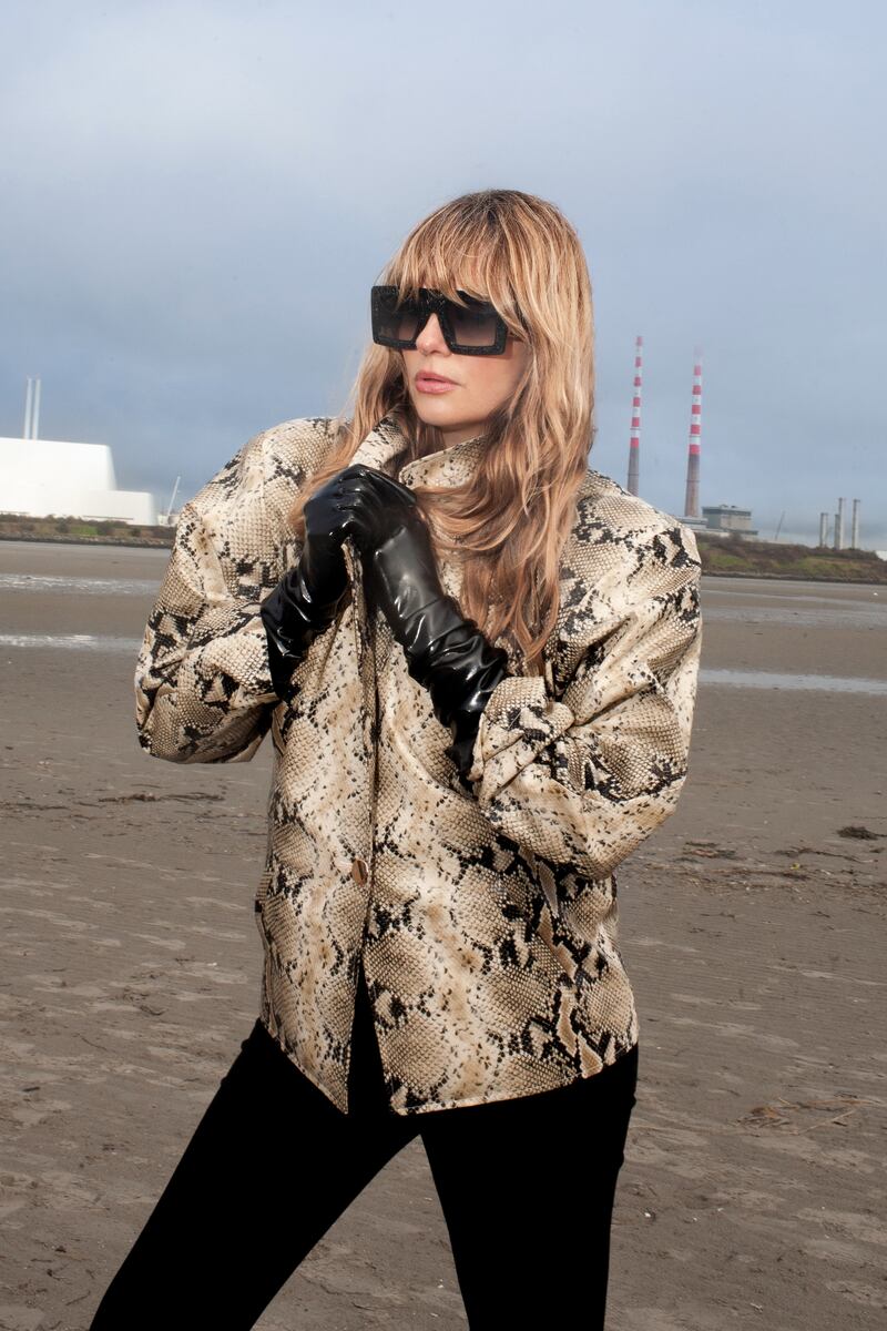 Mná's Erin snakeskin jacket (€457). Photograph: Eimear Lynch