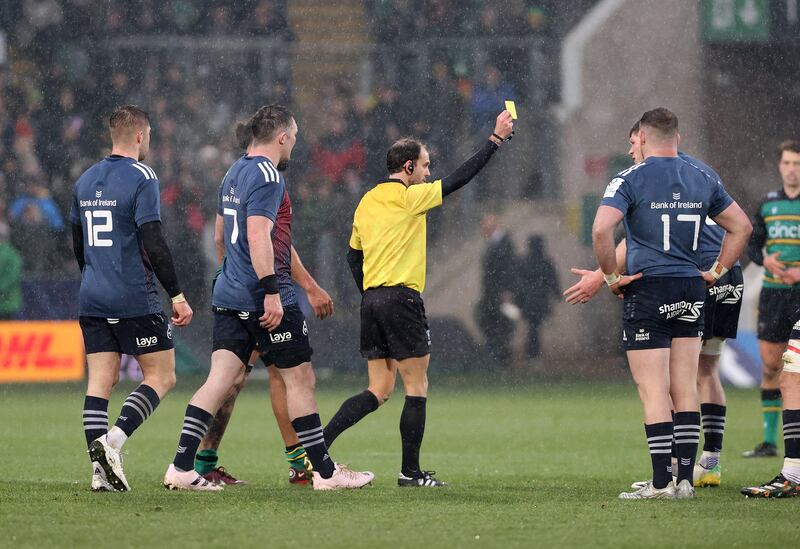 Lewis Ludlam and Jack O'Donoghue were yellow carded for their role in a scuffle. Photograph: Bryan Keane/Inpho