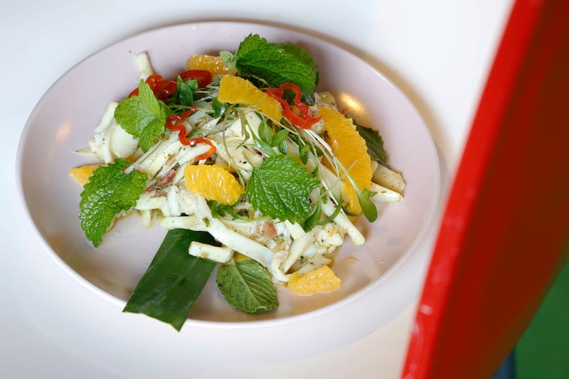 Salada de palmito (heart of palm salad)