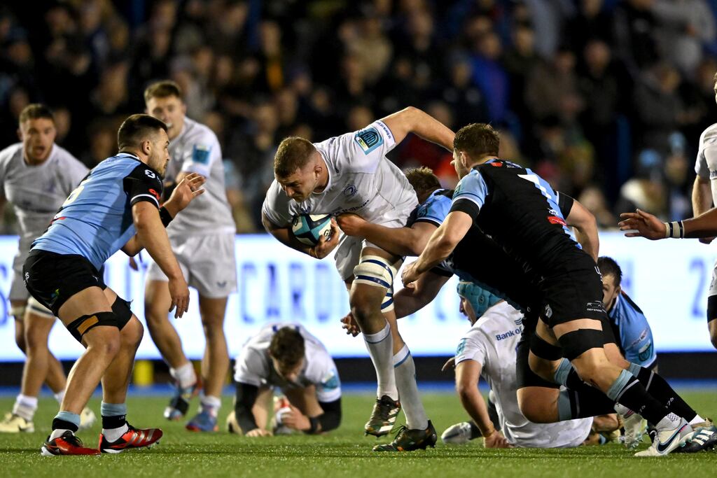 Leinster's Ross Molony in the Cardiff v Leinster URC game at Cardiff Arms Park on Sunday. Photograph: Ashley Crowden/Inpho
