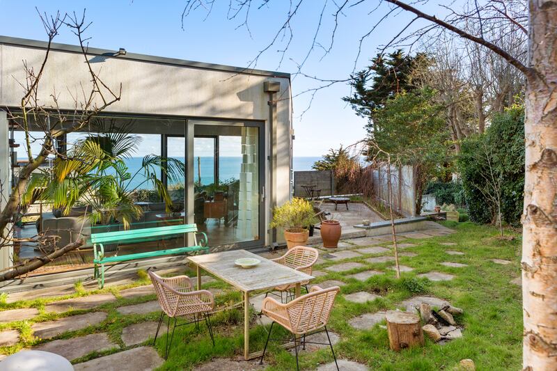 The garden area