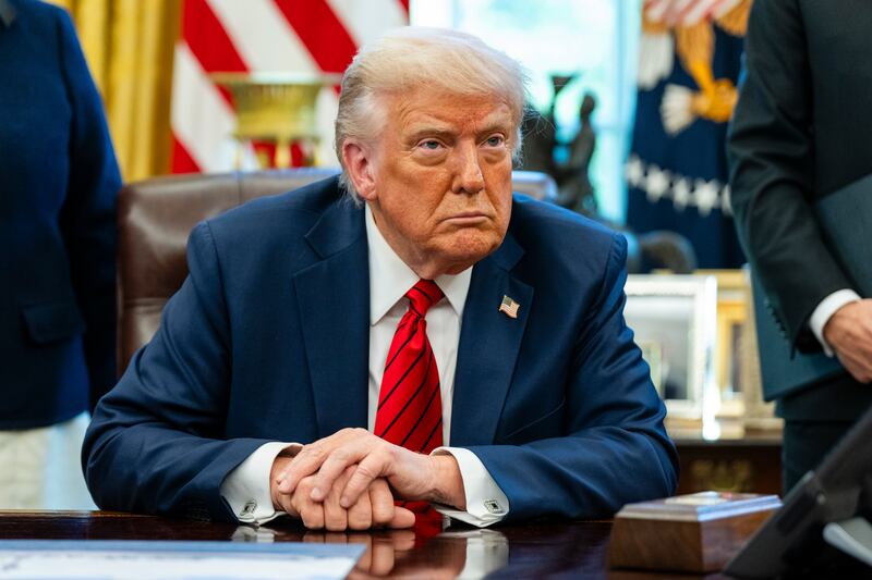 US president Donald Trump has a complicated relationship with the World Health Organisation. Photograph: Eric Lee/New York Times  