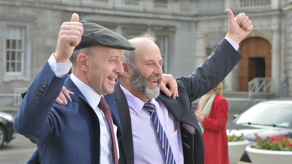 Michael and Danny Healy-Rae: different stances on support for a minority Fine Gael government. Photograph: Alan Betson/The Irish Times