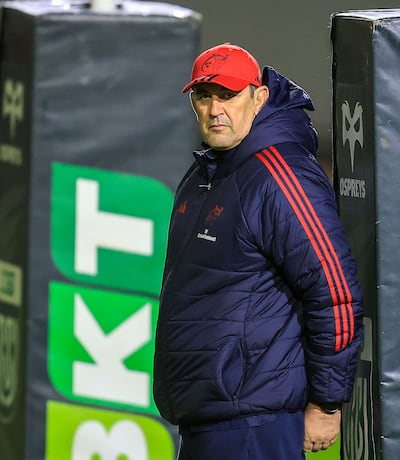 Munster head coach Clayton McMillan was not in celebratory form despite victory away to Ospreys at Brewery Field. Photograph: Geraint Nicholas/Inpho