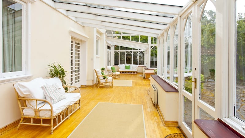 Large conservatory which runs along the entire back of the house