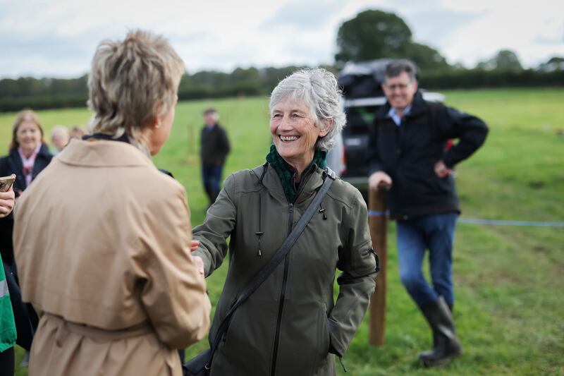 Catherine Connolly with Labour leader Ivana Bacik at the National Ploughing Championships last week