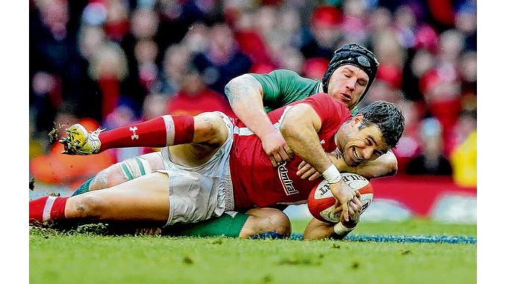 Seán O'Brien tackles Mike Phillips last Saturday. Photograph: Inpho/Getty Images