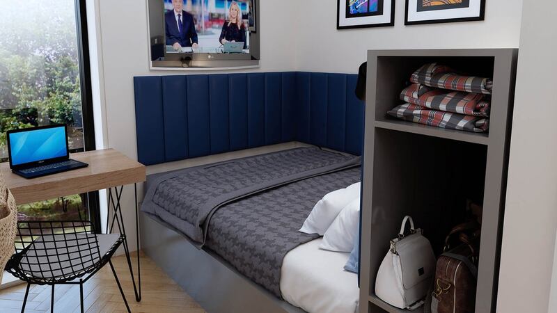 A standard guest room at the Hendrick Hotel in Dublin’s Smithfield: prices start from €119 per night