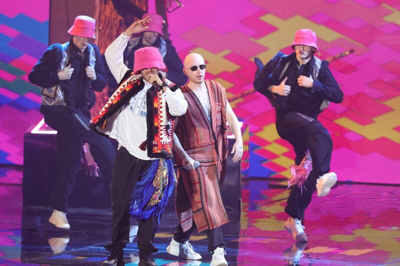 Ukraine could not take up their right to host next year’s event after their act Kalush Orchestra winning because of Russia’s invasion. Photograph: Andreas Rentz/Getty Image