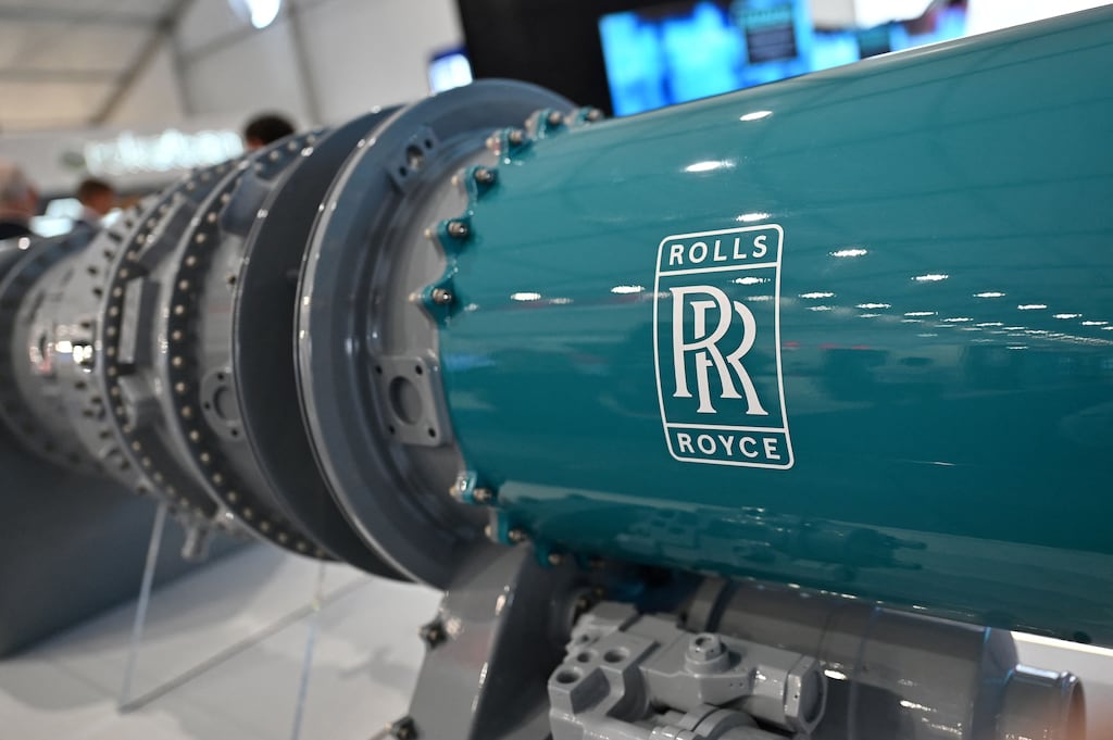 Shares in Rolls-Royce soared more than 23 per cent after it reported a 57 per cent increase in underlying profits to £652 million. Photograph: Justin Tallis/AFP via Getty