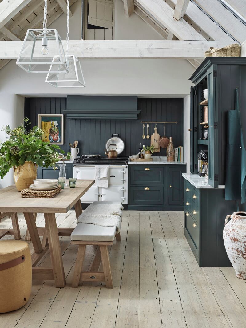 Neptune’s Henley kitchens feature oak cabinetry and a character that strikes the balance between detailed and minimal, with prices starting at €22,000. See neptune.com for Irish stockists.