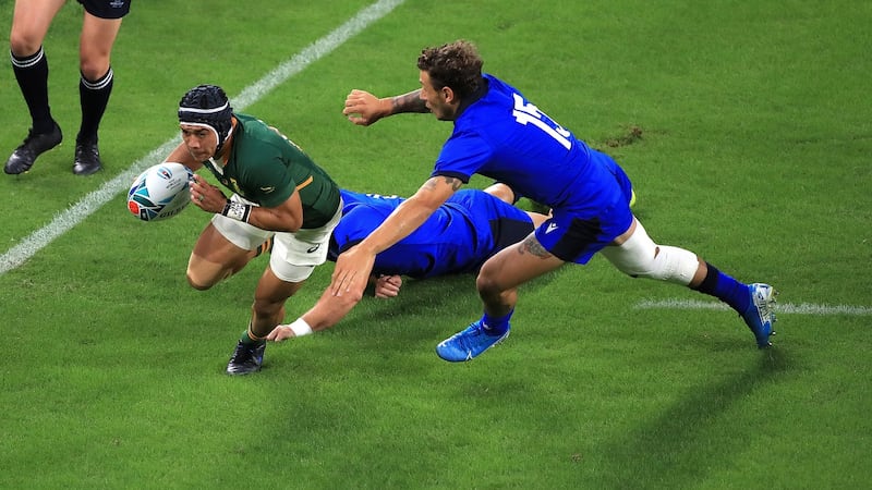 South Africa’s Cheslin Kolbe has been one of the stars of the Rugby World Cup. Photograph: Adam Davy/PA