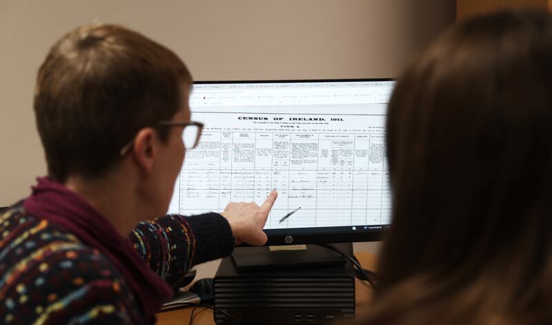 Genealogist Hilary McDonagh at the National Archives. Photograph: Bryan O’Brien/The Irish Times