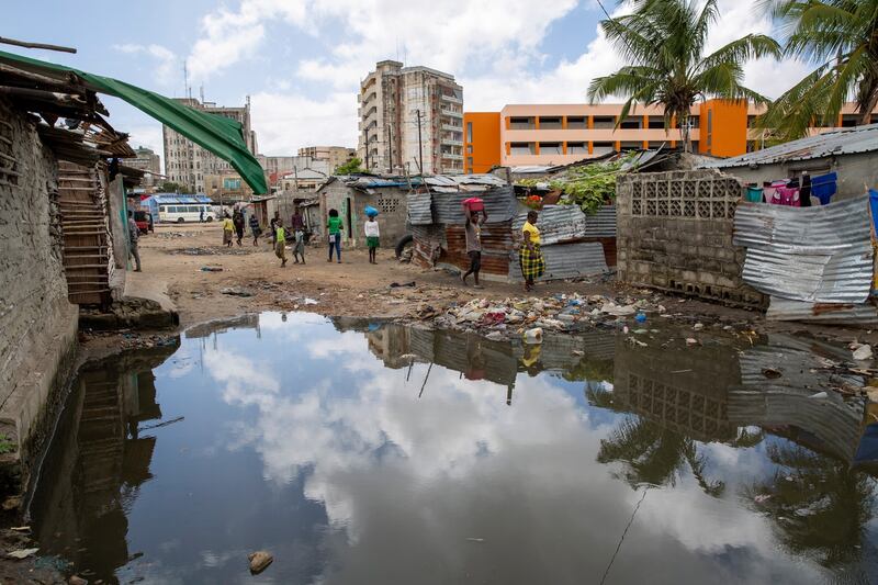 More recent flooding  in the Praia Nova neighbourhood in Beira on February 26th.  Photograph: Karel Prinsloo/EPA/Handout