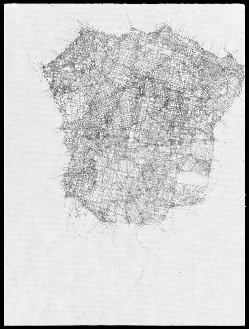 Kathy Prendergast's Mexico City from City Drawings