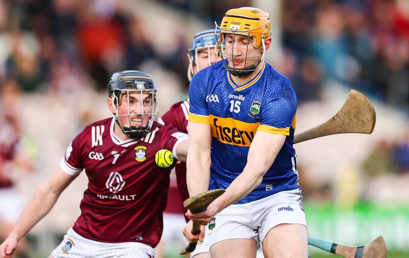 Mark Kehoe of Tipperary in action against Darragh Egerton of Westmeath. Given the opportunity, Tipperay have the forwards to trouble Limerick. Photograph: Natasha Barton/Inpho 