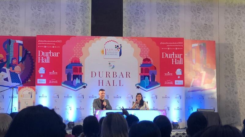 Jamie O’Connell at the Jaipur Festival